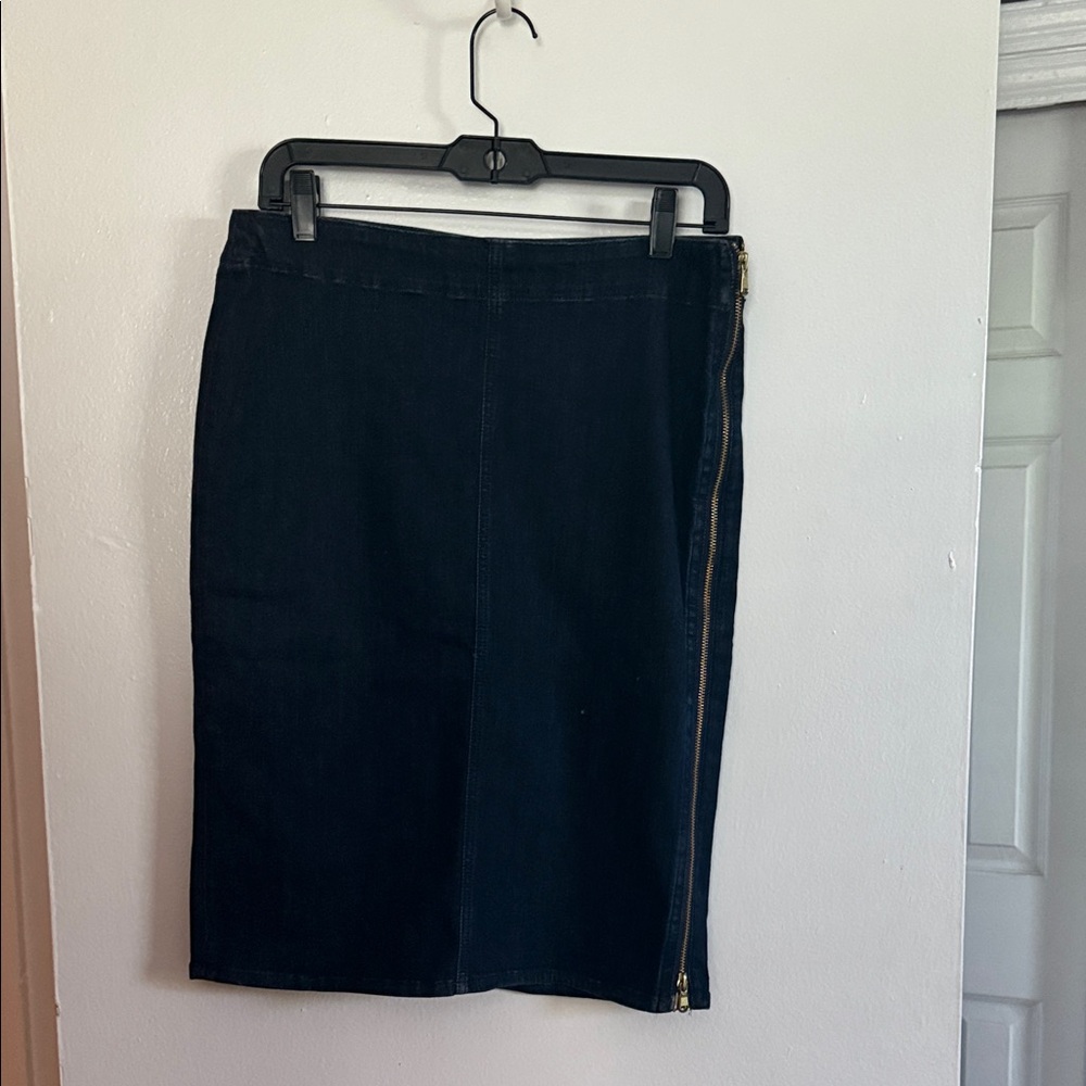 Mi Dark Blue Pencil Skirt